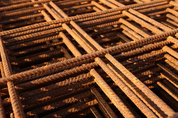 steel mesh, close up image of construction material