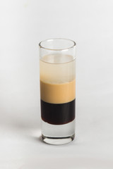 alcoholic cocktail on white background