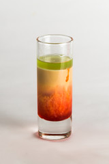 alcoholic cocktail on white background