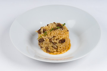 hot dish on white background