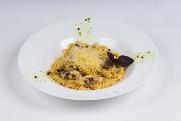 hot dish on white background