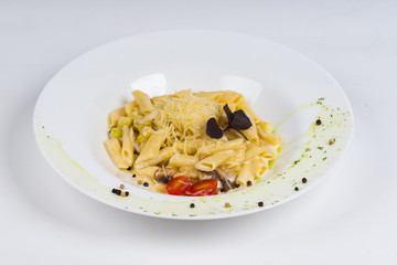 hot dish on white background