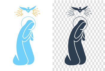Icon  Annunciation Virgin Mary