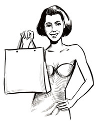 Woman with shopping bag