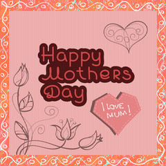 Happy mothers day. Vector