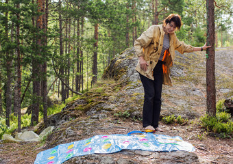 Woman in the forest