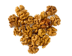 walnuts isolated on white background