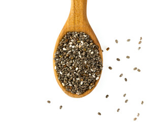 chia seeds isolated on white