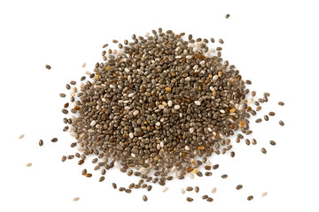 chia seeds isolated on white