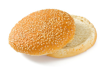hamburger bu isolated on white
