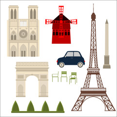 Naklejka na ściany i meble Paris illustration