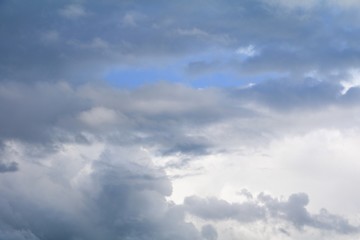 Fototapeta premium blue sky with big cloud and raincloud, art of nature beautiful and copy space for add text