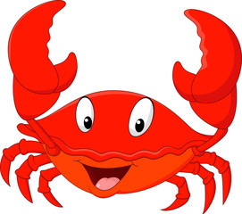 Cartoon smiling crab