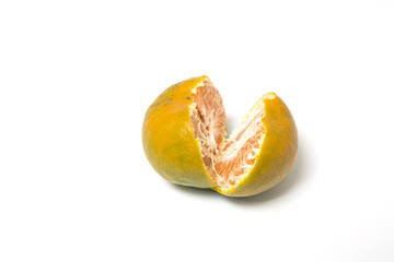 separated orange on white background