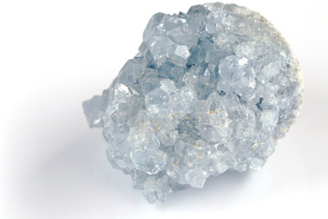 Gently blue structural stone Celestine  close-up 
