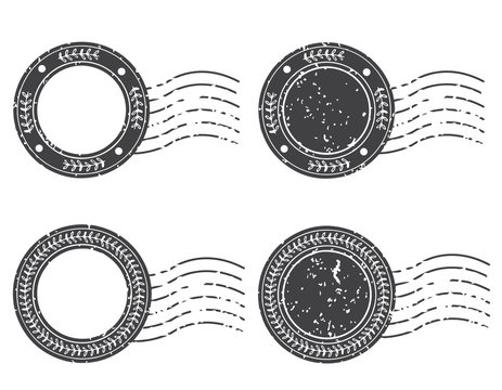 Blank label postage stamps set.illustration vector