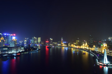 Fototapeta na wymiar Night view of Shanghai