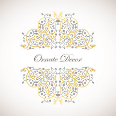 Vector decorative frame. Elegant element for design template.