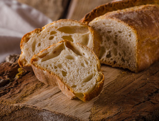 Ciabatta bread product photo