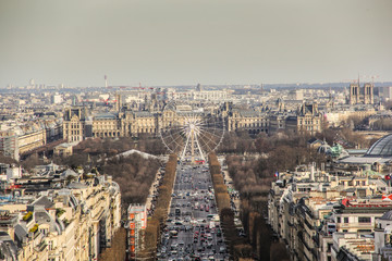 Obraz premium View of Roue de Paris