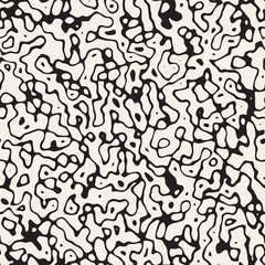 Obraz premium Retro Grungy Noise Texture. Vector Seamless Black and White Pattern