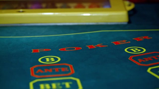 casino beautiful empty poker table