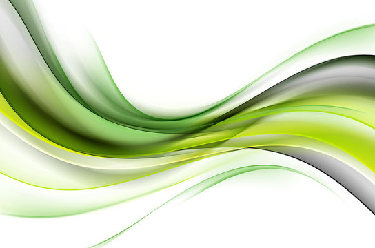 Green luxury waves background. Abstract wallpaper concept.