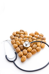 Stethoscope with nuts