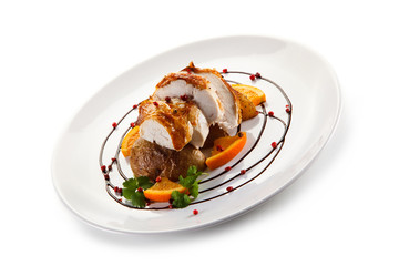 Roast chicken fillet