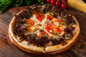 Pizza Fast Food Restaurant Menu Ingredients Italian Cuisine Concept