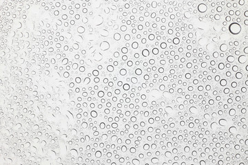 Water drops on glass, Rain droplets on glass background.
