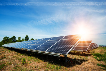 Solar panel, photovoltaic, alternative electricity source - concept of sustainable resources