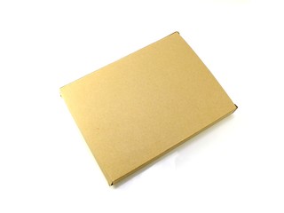 brown paper package box isolated on white background