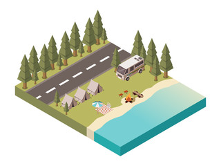 Camp Isometric Design