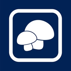 Mushrooms vector flat icons set - Illustration