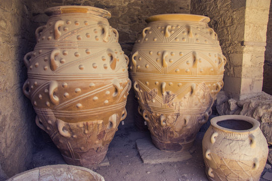 Pithoi. Luggage storage in ancient Greece.    Pithos is big jug to store food, oil, wine, grain