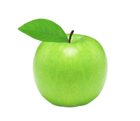 Fresh green apple, isolated on white