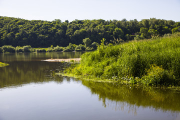 Fototapeta na wymiar Beautiful landscape with a small river