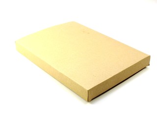 brown paper package box isolated on white background