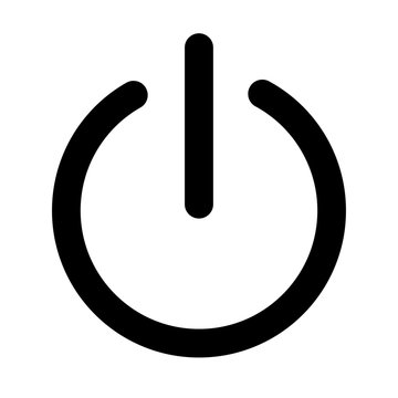 Schwarzes einfaches Symbol - Ein-Aus-Schalter - Power On/Off