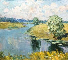 Oil painting, handmade