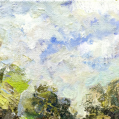 Oil painting, handmade
