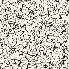 Noise Grunge Abstract Texture. Vector Seamless Black And White Pattern.