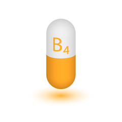 3d vitamin B4 Choline; Two-tone capsule. Design element. On a white background.