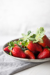 Fresh ripe strawberries. Summer concept