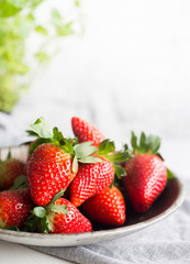 Fresh ripe strawberries. Summer concept