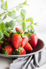 Fresh ripe strawberries. Summer concept