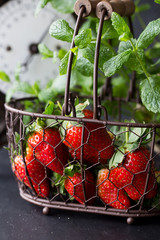 Fresh ripe strawberries. Summer concept