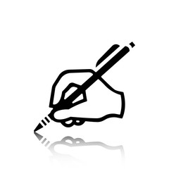 hand writing icon stock vector illustration flat design