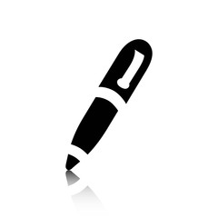 pen icon stock vector illustration flat design